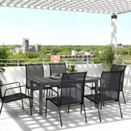 Outsunny Extending Garden Table With Slatted Top, 160/220 X 90 X 73 Cm, Grey - thumbnail 1