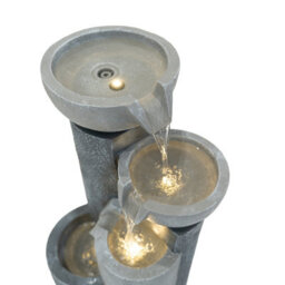 MonsterShop Outdoor Water Feature Garden Fountain Led Lights Tranquil Tiers - thumbnail 9