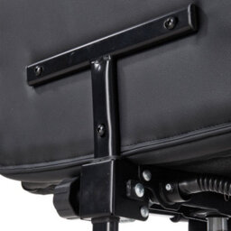 Darphe Black Ergonomic Massage Office Chair With Retractable Footrest And Lumbar Support - thumbnail 6