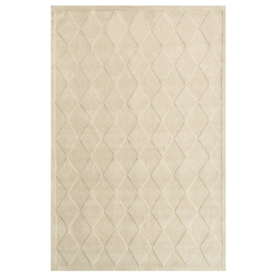 Beliani Rug Lunara Light Beige 200 X 300 Cm Wool - image 1
