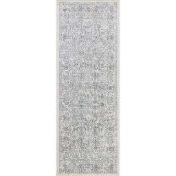 Livabliss Roma-Vintage Off-White Grey Charcoal Traditional Boho Living Dining Bedroom Rug 80 X 220 Cm Easy Care, Non Shedding - thumbnail 1