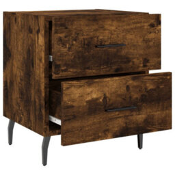 Berkfield Bedside Cabinets 2 Pcs Smoked Oak 40X35X47.5 Cm Engineered Wood - thumbnail 8