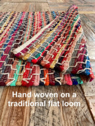 Second Nature Online Kadam Geometric Rainbow Rug Multicolour And Reversible / 60 Cm X 210 Cm - thumbnail 9