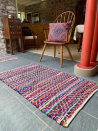Second Nature Online Kadam Geometric Rainbow Rug Multicolour And Reversible / 60 Cm X 210 Cm - thumbnail 5