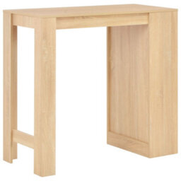 Berkfield Bar Table With Shelf Oak 110X50X103 Cm - thumbnail 3