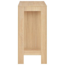 Berkfield Bar Table With Shelf Oak 110X50X103 Cm - thumbnail 4