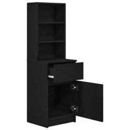 Berkfield Bedside Cabinet Black 39X35X125 Cm Engineered Wood - thumbnail 5