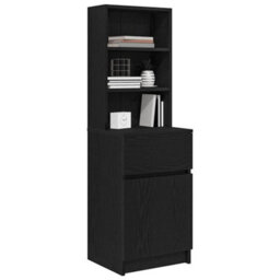 Berkfield Bedside Cabinet Black 39X35X125 Cm Engineered Wood - thumbnail 4
