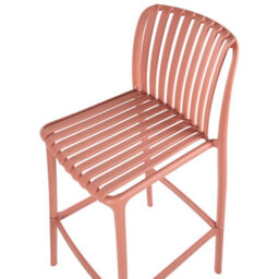 Wyld And Coco Light Red Armless Dining Bar Chairs Set Of 2 With Detachable Base For Indoor And Outdoor Use Modern - thumbnail 8