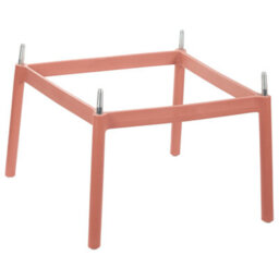 Wyld And Coco Light Red Armless Dining Bar Chairs Set Of 2 With Detachable Base For Indoor And Outdoor Use Modern - thumbnail 7