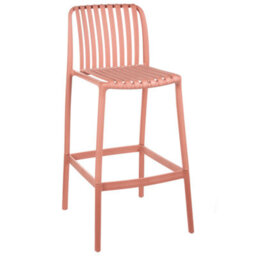 Wyld And Coco Light Red Armless Dining Bar Chairs Set Of 2 With Detachable Base For Indoor And Outdoor Use Modern - thumbnail 4