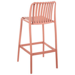 Wyld And Coco Light Red Armless Dining Bar Chairs Set Of 2 With Detachable Base For Indoor And Outdoor Use Modern - thumbnail 5