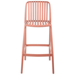 Wyld And Coco Light Red Armless Dining Bar Chairs Set Of 2 With Detachable Base For Indoor And Outdoor Use Modern