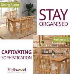 Hallowood Furniture Camberley Oak Butterfly Extending Dining Table With 4 Premium Oak Chairs With Beige Seat Pad - thumbnail 6