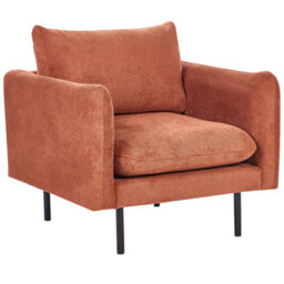 Beliani Armchair Vinterbro Chenille Golden Brown
