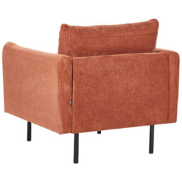 Beliani Armchair Vinterbro Chenille Golden Brown - thumbnail 5