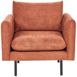 Beliani Armchair Vinterbro Chenille Golden Brown - thumbnail 4