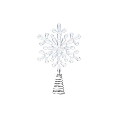 Gisela Graham Christmas Iridescent Snowflake Tree Topper, 17 X 10 Cm