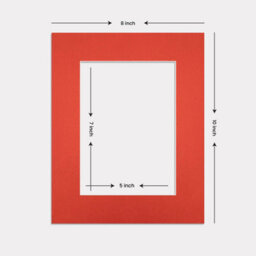 Ak Frames 10X8 Poppy Red Picture Mounts To Fit 7X5 Aperture Size - Mount Board Only (No Frame Included) - thumbnail 3