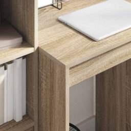 Berkfield Modern Computer Desk Sonoma Oak Particle Board 60 X 50 X 76 Cm - thumbnail 4