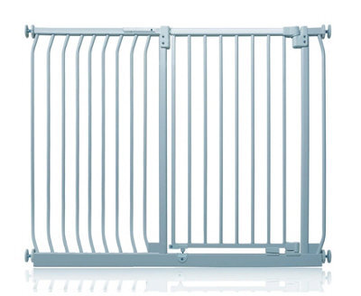 Safetots Extra Tall Elite Safety Gate, 134Cm - 143Cm, Matt Grey, Extra Tall 96.8Cm In Height, Pressure Fit Stair Gate - image 1