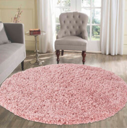 Desire Rugs Plain Living Room Shaggy Area Rugs Baby Pink 60X110 Cm - thumbnail 6