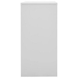 Berkfield Modern Locker Cabinets 2 Pcs Light Grey And Red 90X45X92.5 Cm Steel - thumbnail 4