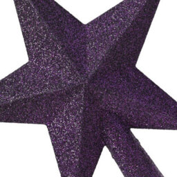 Decoris Fig Purple Christmas Tree Topper Star Purple Glitter Tree Decoration 19Cm - thumbnail 3