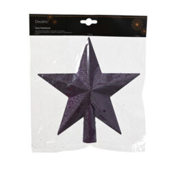 Decoris Fig Purple Christmas Tree Topper Star Purple Glitter Tree Decoration 19Cm - thumbnail 5
