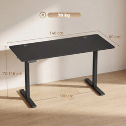Standing Desk Memory Control Adjustable Black - thumbnail 2