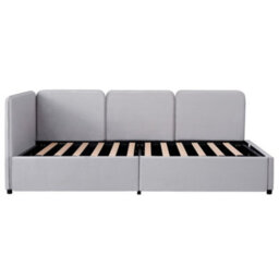 Modernluxe 3Ft Single Bed, 90X190 Cm, Daybed, Reversible Left Or Right, Hydraulic Lift Storage Bed Frame, Velvet, Grey - thumbnail 9