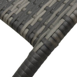 Vidaxl Folding Sun Lounger Poly Rattan Grey - thumbnail 6