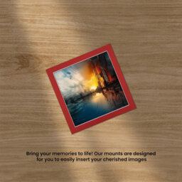 Ak Frames 50X50Cm Crimson Picture Mounts To Fit 40X40Cm Aperture Size - Mount Board Only (No Frame Included) - thumbnail 5