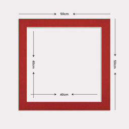 Ak Frames 50X50Cm Crimson Picture Mounts To Fit 40X40Cm Aperture Size - Mount Board Only (No Frame Included) - thumbnail 3