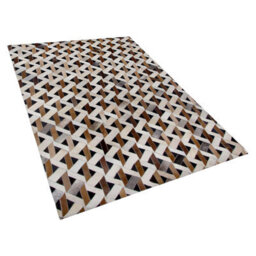 Beliani Rug Tuglu Brown 140 X 200 Cm Leather - thumbnail 4