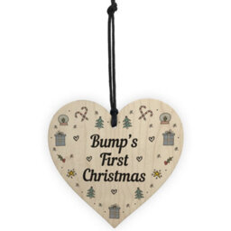 Red Ocean Handmade Bumps First Christmas Wooden Heart Babys 1St Christmas Gift New Baby Gift - thumbnail 5