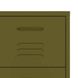 Vidaxl Drawer Cabinet Olive Green 80X35X101.5 Cm Steel - thumbnail 7