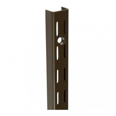 Charles Watson Brown Twin Slot Uprights 710mm Pack Of 10 Wall Mounted Adjustable Shelving Rails - image 1