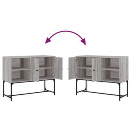 Berkfield Modern Sideboard Grey Sonoma 100X40X79.5 Cm Engineered Wood - thumbnail 9