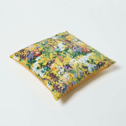 Homescapes Floral Botanical Garden Yellow Cushion 46 X 46 Cm - thumbnail 5