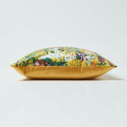 Homescapes Floral Botanical Garden Yellow Cushion 46 X 46 Cm - thumbnail 4