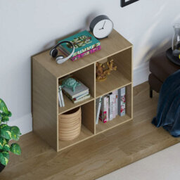 Lassic Vida Designs Durham Oak 2X2 Cube Storage Unit Storage Unit Bookcase Organiser - thumbnail 6
