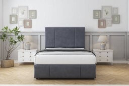"Comfort Arya Steel Plush Divan Bed Set No Drawers - 54"" Floor Standing & 12"" Footboard 2'6 Small Single" - thumbnail 1