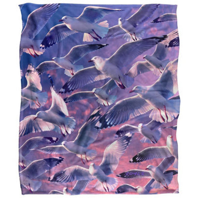 Royce Mcclure Evening Seagulls Silky Supersoft Blanket Multicoloured (152Cm X 127Cm) - image 1