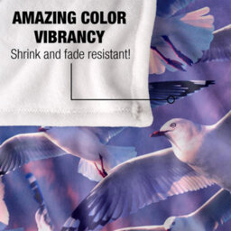 Royce Mcclure Evening Seagulls Silky Supersoft Blanket Multicoloured (152Cm X 127Cm) - thumbnail 4
