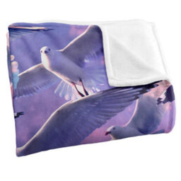 Royce Mcclure Evening Seagulls Silky Supersoft Blanket Multicoloured (152Cm X 127Cm) - thumbnail 3