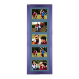 AK Frames 26X8 Purple Sleek Multi Photo Frame With Pompadour Mount - Holds 5 Apertures (5X) 6X4 Photos