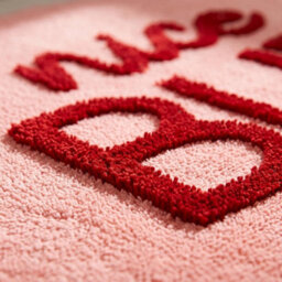 Allure Bath Fashions Nice Bum Slogan Bath Mat Non Slip Fun Bathroom Rug (Pink/red) - thumbnail 4