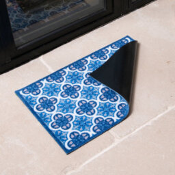 Artsy Doormats Blue Mosaic Tile Indoor Washable Doormat - thumbnail 2