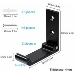 3 Pack Foldable Wall Hooks, Foldable Aluminum Alloy Helmet Hooks, Invisible Coat Rack For Office, Bedroom, Kitchen, Etc - thumbnail 5